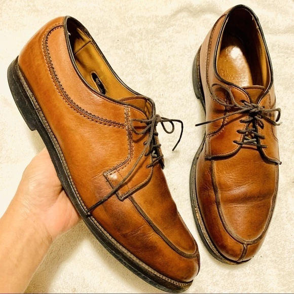 Allen Edmonds Wilbert Split Toe Oxford Leather brown men’s size 9 - Picture 1 of 9
